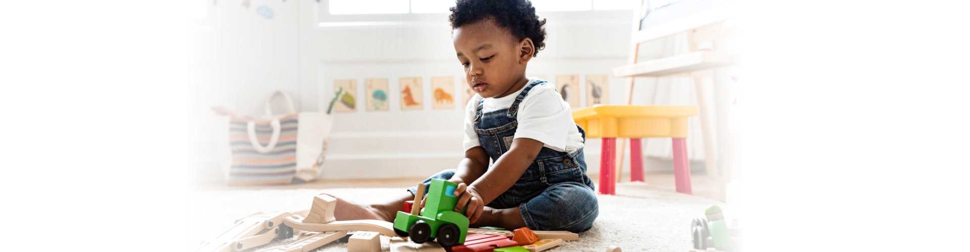 image of a toddler playing